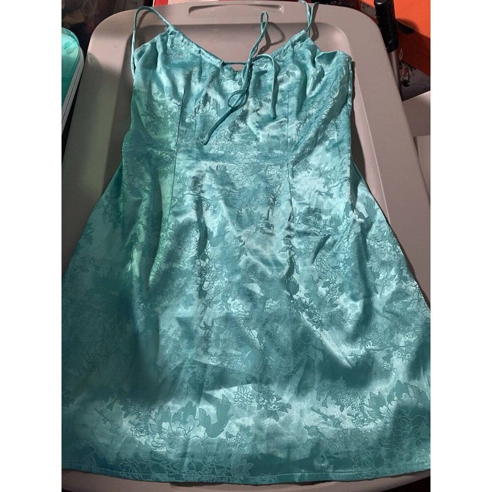 NWT Revolve SuperDown Small Turquoise Slip Dress Stunning Girlie Sexy